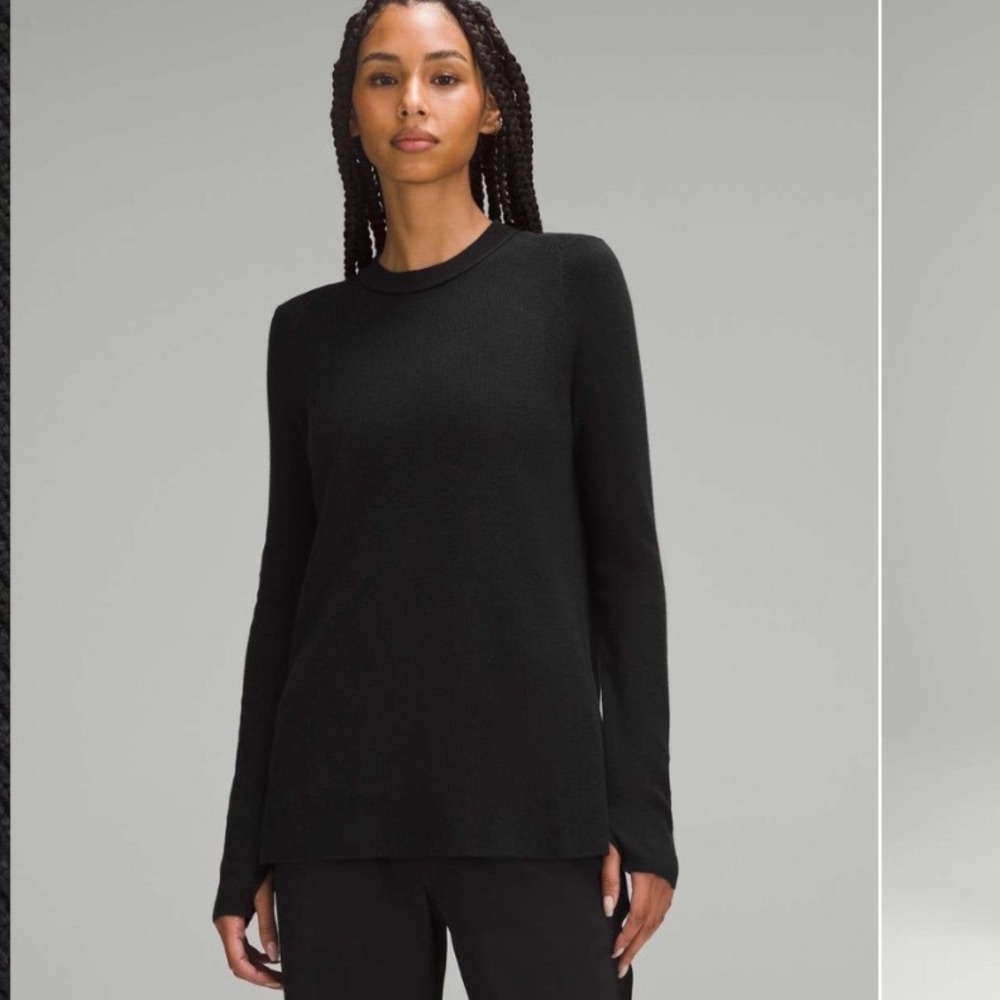 Lululemon Take It All In Cotton-Blend Sweater Black Small
